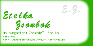 etelka zsombok business card